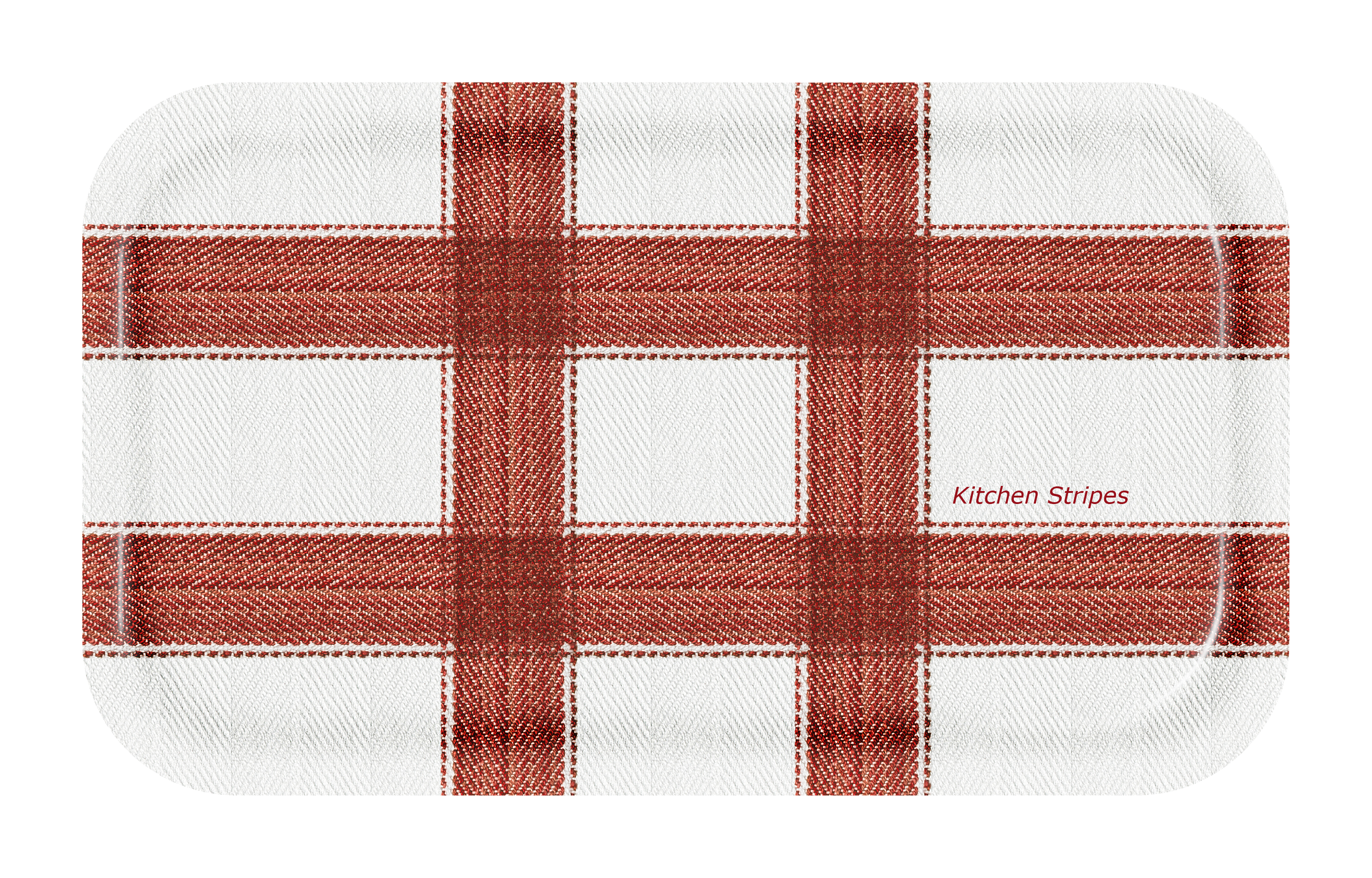 Kitchen Stripes Red